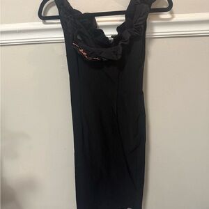 Elegant Black Ruffle Dress